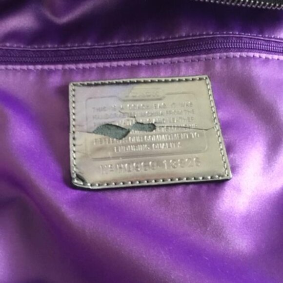 Coach Poppy Optic Op Art Glam Signature Tote Bag Black Grey Silver #13826 - Picture 12 of 12